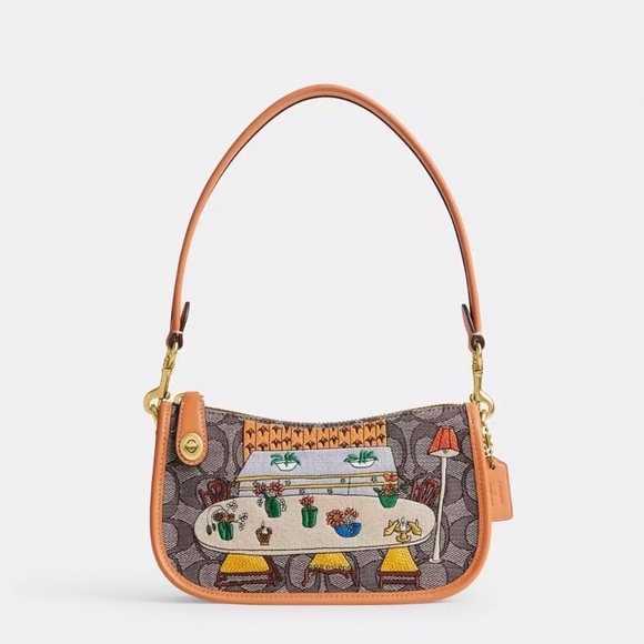 Coach X Observed By Us Swinger 20 In Signature Jacquard CK480